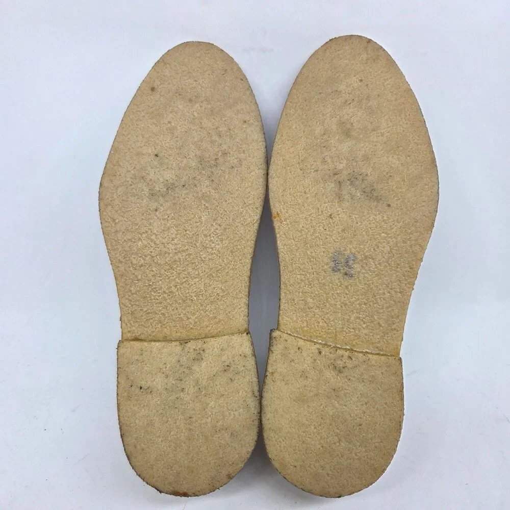 Clarks Originals Italy Womens 23066 Sand Suede Crepe Sole Derbys Size US 8.5 M